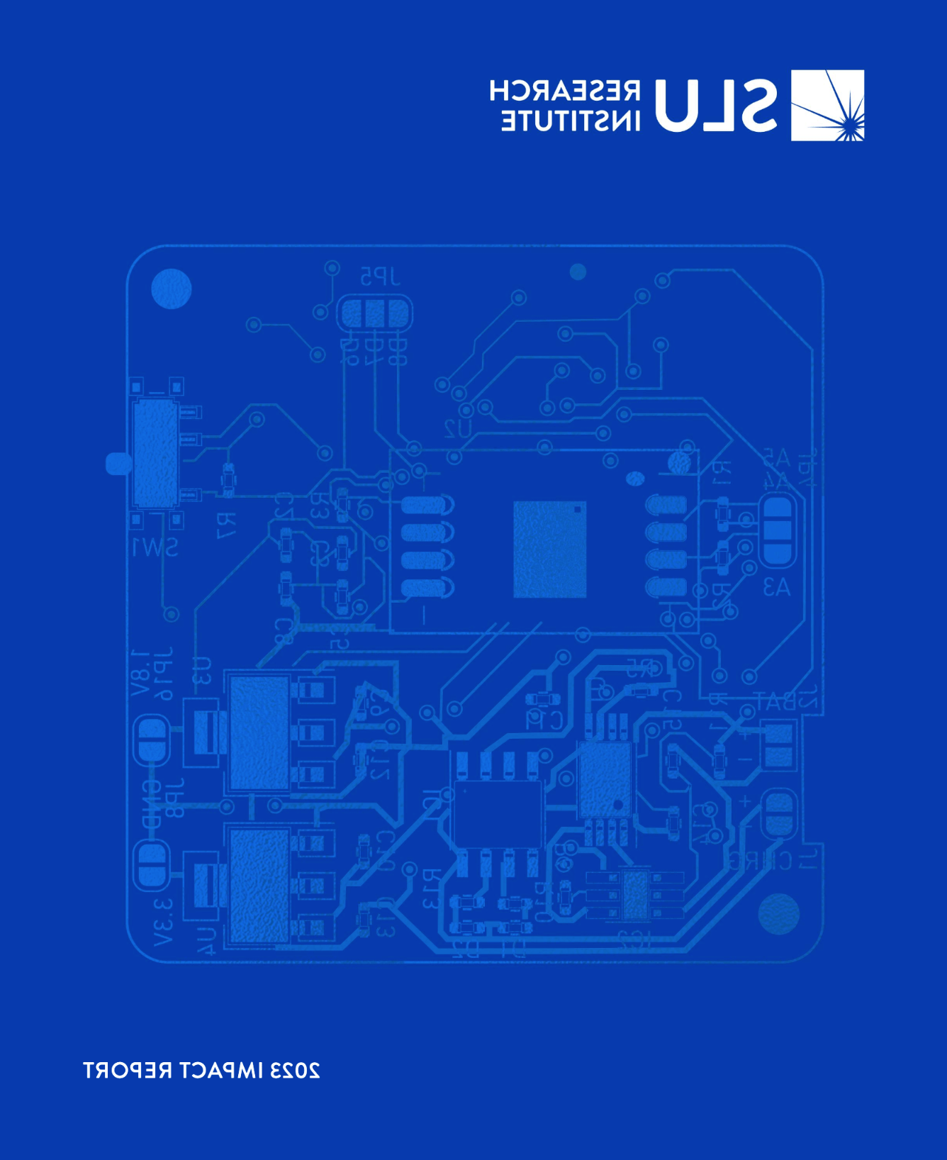 影响报告封面#3 on a blue background showing a GIS generated map of St 路易